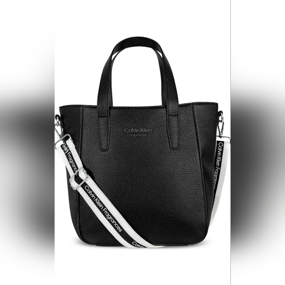 Calvin Klein Black Textured Tote